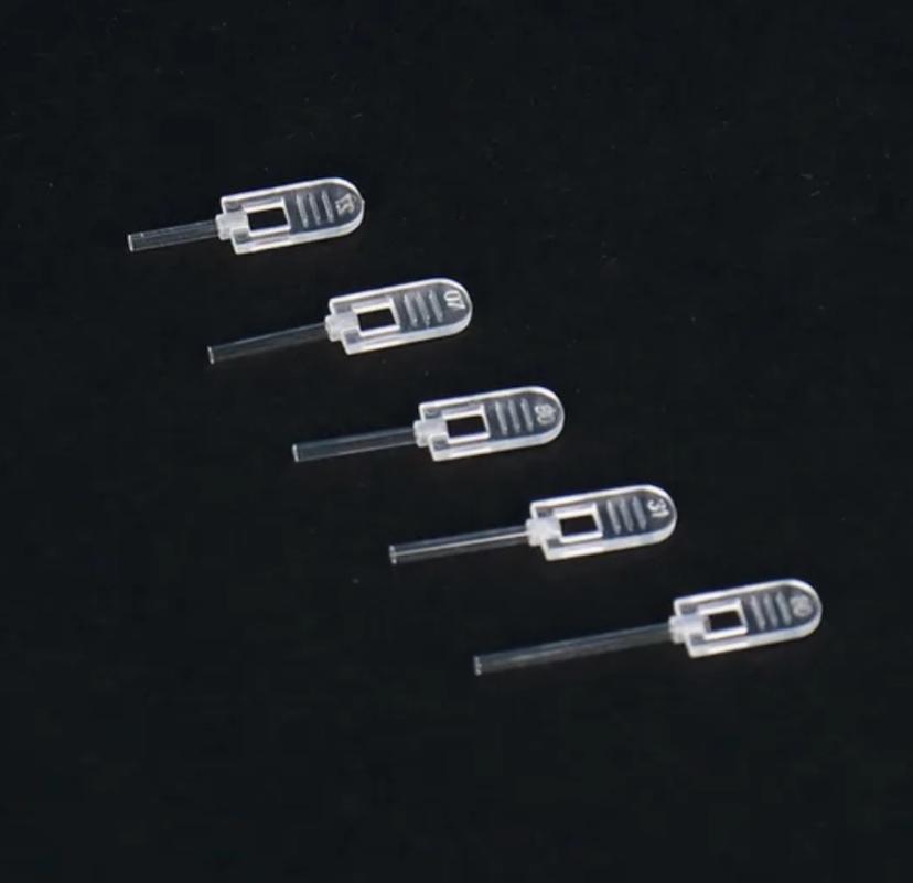 أنبوب زجاجي دقيق 5-15 ميكرولتر مع قبضة